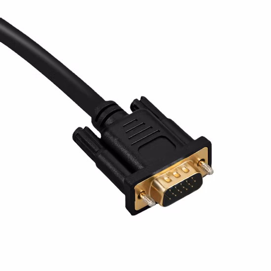 15핀 수 플러그 스크린은 컴퓨터 VGA 데이터를 페라이트 코어 커넥터와 연결하고 HDTV용 1080P 풀 HD를 지원합니다.